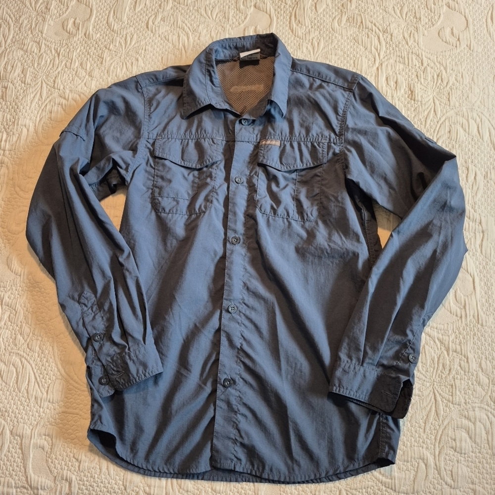 Columbia boys or girls size Large dark teal omni dry convertible sleeve VGUC